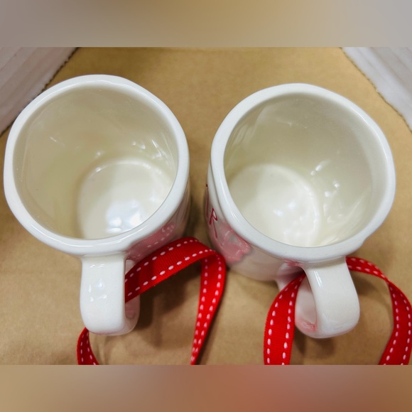 Rae Dunn mini mugs Christmas ornaments. Like new. NO blemishes. - Picture 3 of 5
